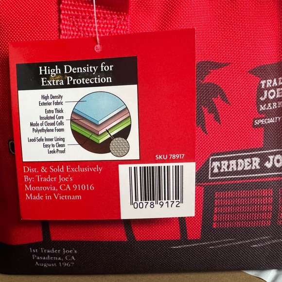 Trader Joe's Red Mini Insulated Bag - Picture 2 of 3